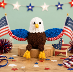 American Eagle Chocolate Orange Cover Pattern - Knitting Pattern