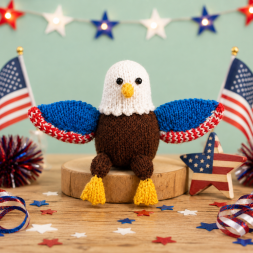 American Eagle Chocolate Orange Cover Pattern Knitting Pattern
