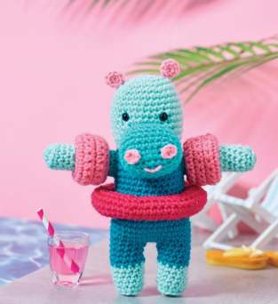 Summer Amigurumi Hippo Crochet Pattern Knitting Pattern