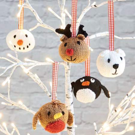 Easy Animal Baubles Knitting Pattern