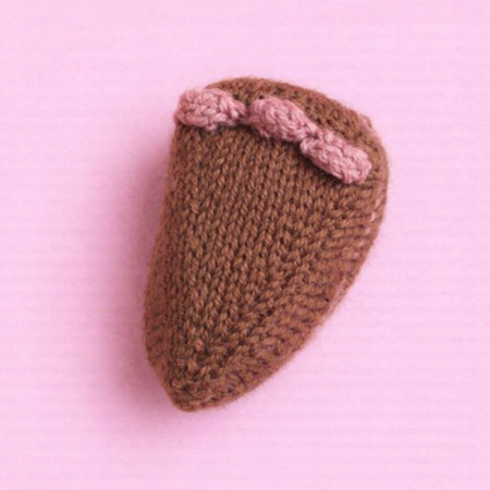 Chocolate Cake Slice | Toy Knitting Pattern Knitting Pattern
