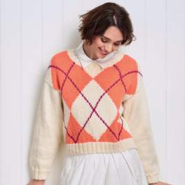 Classic Argyle Jumper Knitting Pattern Knitting Pattern