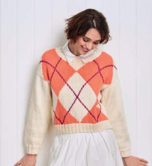 Classic Argyle Jumper Knitting Pattern Knitting Pattern
