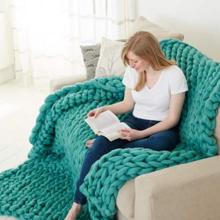 Arm Knitted Blanket Knitting Pattern