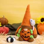 Pumpkin Gonk | Halloween Gnome Knitting Pattern Knitting Pattern