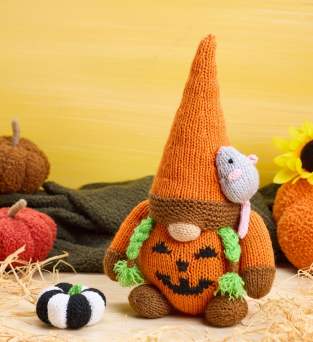 Pumpkin Gonk | Halloween Gnome Knitting Pattern Knitting Pattern