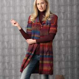 Striped Long Collared Cardigan Knitting Pattern Knitting Pattern