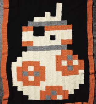 Star Wars BB-8 Blanket Pattern Knitting Pattern