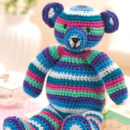Stripy Teddy Bear crochet Pattern