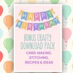 Bonus 5th Birthday Craft Downloads: Recipes, Stitching & Cardmaking Knitting Pattern
