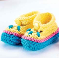 Easter Baby Bootees and Rabbit Mitts Knitting Pattern