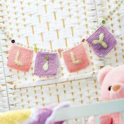 Beginner Baby Nursery Bunting Knitting Pattern Knitting Pattern
