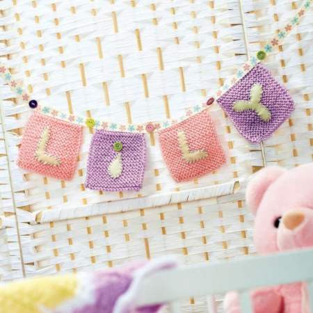 Beginner Baby Nursery Bunting Knitting Pattern Knitting Pattern