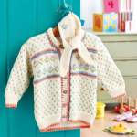 Baby Fair Isle Cardigan Knitting Pattern Knitting Pattern