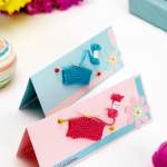 Easy Baby Knitting Patterns: New Baby Greeting Cards Knitting Pattern