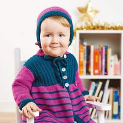 Baby coat and hat set Knitting Pattern