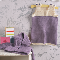 Baby Dungarees and Cardigan Knitting Pattern Knitting Pattern