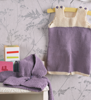 Baby Dungarees and Cardigan Knitting Pattern Knitting Pattern