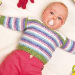 Striped Baby Jumper Knitting Pattern - Knitting Pattern