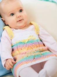 Rainbow Lace Baby Pinafore Knitting Pattern