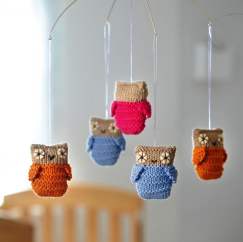 Baby’s Owl Mobile Knitting Pattern