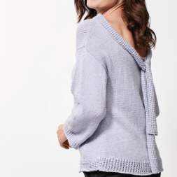 Back Tie Jumper Knitting Pattern
