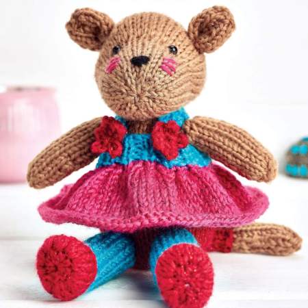 Quick Ballerina Mouse Toy Knitting Pattern Knitting Pattern