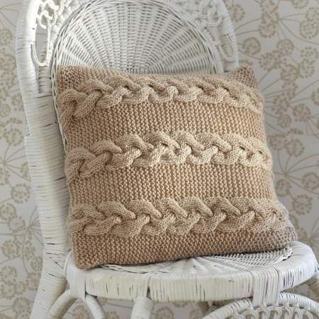 Basic Cable Cushion Knitting Pattern