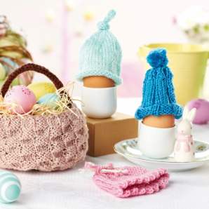 Two-way Easter Basket and Egg Cosies Knitting Pattern Knitting Pattern
