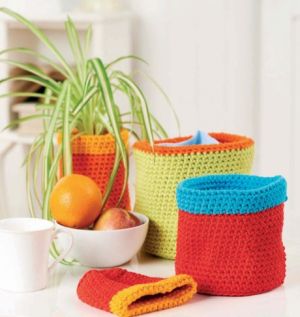 Easy crochet baskets