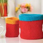 Easy crochet baskets Knitting Pattern