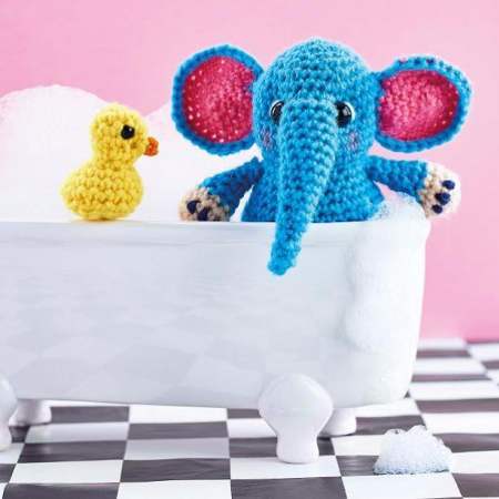 Bathtime Elephant crochet Pattern