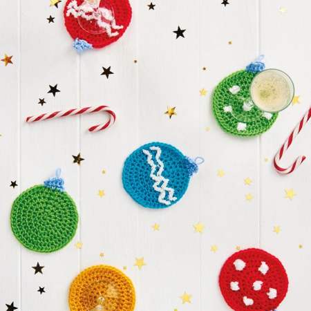 Bauble Coasters crochet Pattern