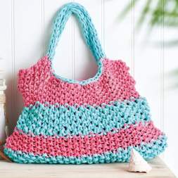 T-shirt Yarn Beach Tote Bag Knitting Pattern Knitting Pattern