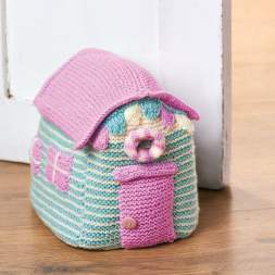 Easy Beach Hut Doorstop Knitting Pattern Knitting Pattern