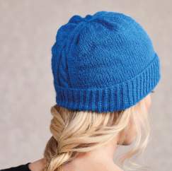 Blue Knitted Beanie Knitting Pattern