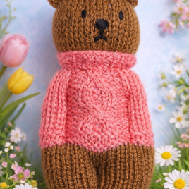 Teddy Bear Izzy Comfort Doll Knitting Pattern Knitting Pattern