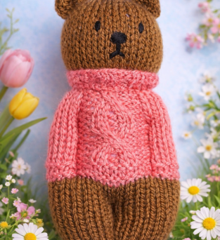 Teddy Bear Izzy Comfort Doll Knitting Pattern Knitting Pattern