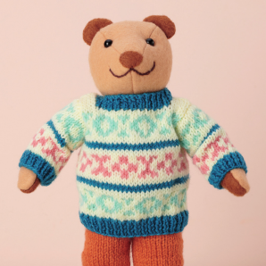 Bedford Felt Teddy Bear in Knitted Jumper Knitting Pattern