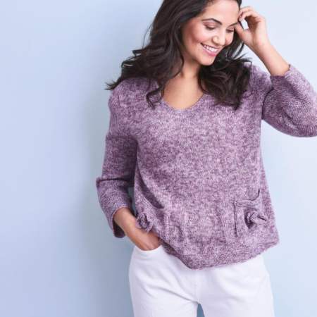 Beginner Sweater With Pockets Knitting Pattern
