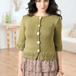 Bell-Shaped Cardigan Knitting Pattern