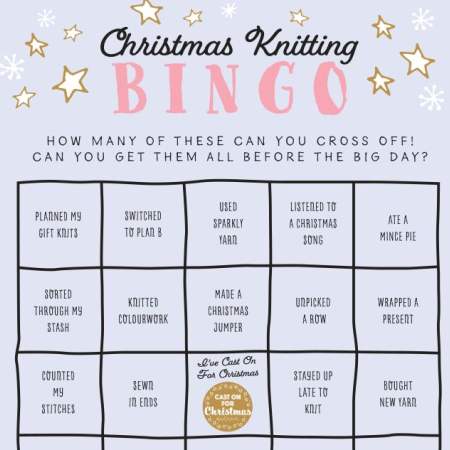 Cast On For Christmas: Knitting Bingo Knitting Pattern