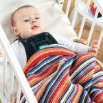 Colourwork Stripe Baby Blanket Knitting Pattern Knitting Pattern