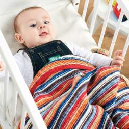 Colourwork Stripe Baby Blanket Knitting Pattern Knitting Pattern