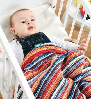 Colourwork Stripe Baby Blanket Knitting Pattern Knitting Pattern