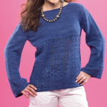 Bluebell Motif Lace Sweater Knitting Pattern Knitting Pattern