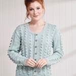 Bobble and Moss Stitch Cardigan Knitting Pattern