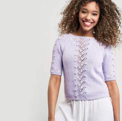 Bobble and Lace Top Knitting Pattern