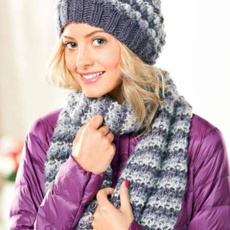 Bobble Hat and Scarf Knitting Pattern