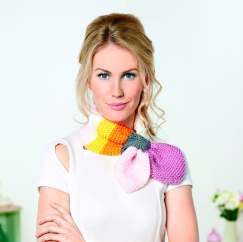 Knitted Bow Neck Scarf Knitting Pattern